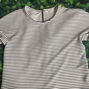 Rose + Olive striped blouse L